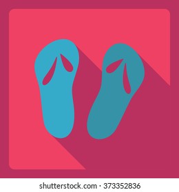 Flat modern design with shadow  Icon sandal