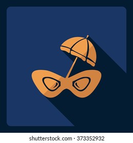 Flat modern design with shadow  Icon Sun glasses