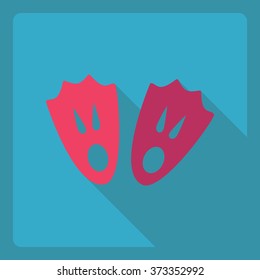 Flat modern design with shadow  Icon diving