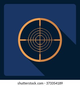 Flat modern design with shadow  Icon sight