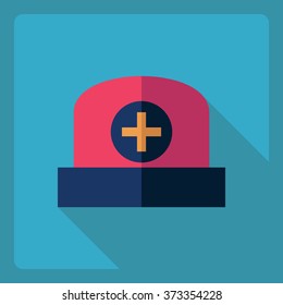 Flat modern design with shadow  Icon medical cap