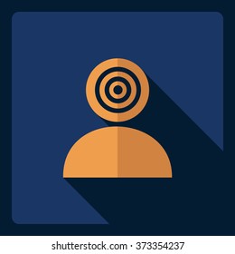 Flat modern design with shadow  Icon target