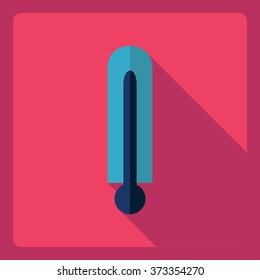 Flat modern design with shadow  Icon thermometer