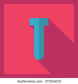 Flat modern design with shadow  Icon flask