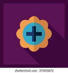 Flat modern design with shadow  Icon medicine