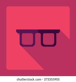 Flat modern design with shadow Icon 3D glasses
