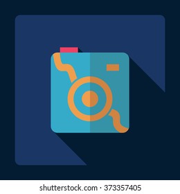 Flat modern design with shadow Icon camera