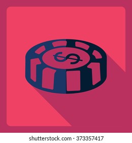 Flat modern design with shadow  Icon chips