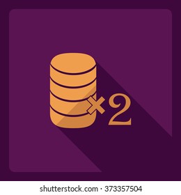 Flat modern design with shadow  Icon chips