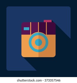 Flat modern design with shadow Icon camera