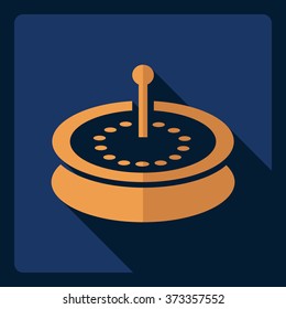 Flat modern design with shadow  Icon roulette