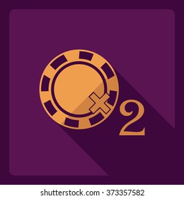 Flat modern design with shadow  Icon chips