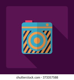 Flat modern design with shadow Icon camera