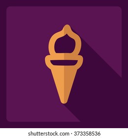 Flat modern design with shadow  Icon ice cream
