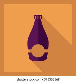 Flat modern design with shadow  Icon milk