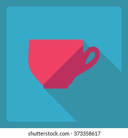 Flat modern design with shadow  Icon coffee 