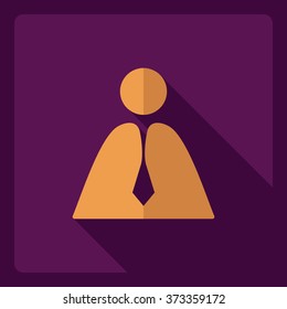 Flat modern design with shadow  Icon businessman