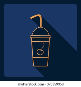 Flat modern design with shadow  Icon lemonade