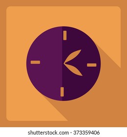 Flat modern design with shadow  Icon time