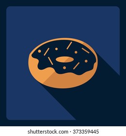 Flat modern design with shadow  Icon donut