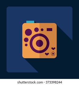 Flat modern design with shadow Icon camera