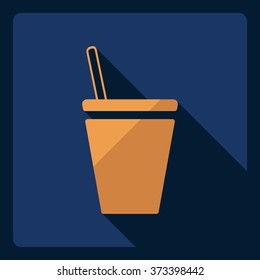 Flat modern design with shadow  Icon coffee