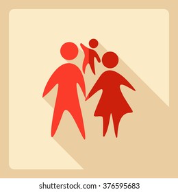 Flat modern design with shadow  Icon family