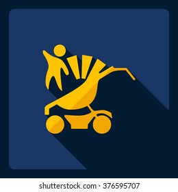 Flat modern design with shadow  Icon baby in the