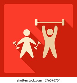 Flat modern design with shadow  Icon Sport