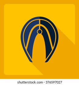 Flat modern design with shadow  Icon salmon