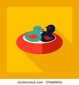 Flat modern design with shadow Icon  chick