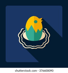 Flat modern design with shadow Icon  chick