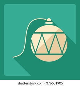 Flat modern design with shadow  Icon Christmas balls
