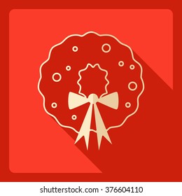 Flat modern design with shadow  Icon mistletoe