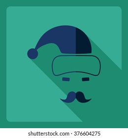 Flat modern design with shadow  Icon Christmas mask