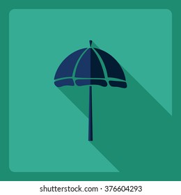 Flat modern design with shadow  Icon umbrella
