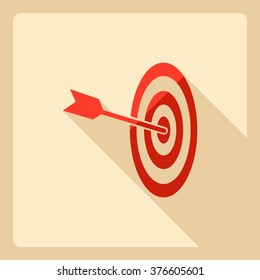 Flat modern design with shadow  Icon target