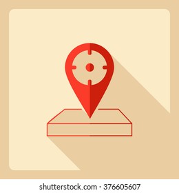 Flat modern design with shadow  Icon aimer