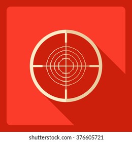 Flat modern design with shadow  Icon sight