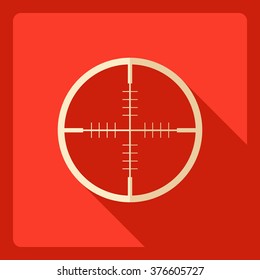 Flat modern design with shadow  Icon sight