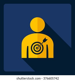Flat modern design with shadow  Icon target