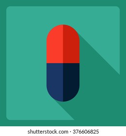 Flat modern design with shadow  Icon pills
