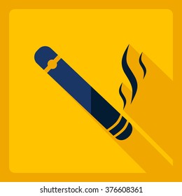 Flat modern design with shadow  Icon cigar