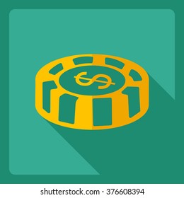 Flat modern design with shadow  Icon chips