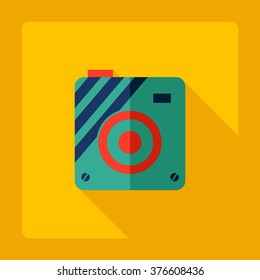 Flat modern design with shadow Icon camera