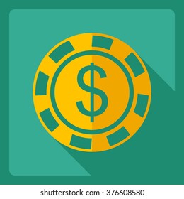Flat modern design with shadow  Icon chips