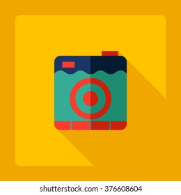 Flat modern design with shadow Icon camera