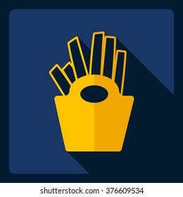 Flat modern design with shadow  Icon potato