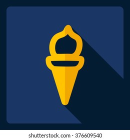 Flat modern design with shadow  Icon ice cream