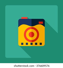 Flat modern design with shadow Icon camera